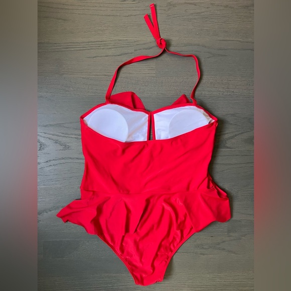 SHEIN One Piece Peplum Bathing Suit - Picture 2 of 3